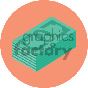 300x300 Stack Of Money Circle Background Vector Flat Icon Clipart Royalty