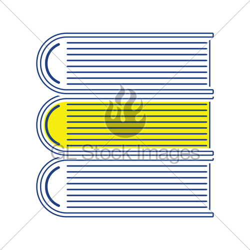 500x500 Icon Of Stack Of Books Gl Stock Images
