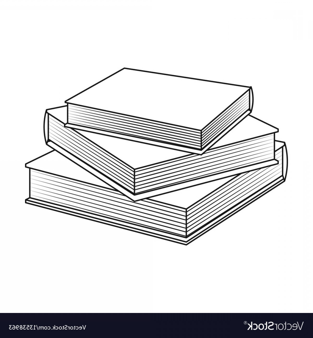 1200x1296 Stack Of Books Icon In Outline Style Isolated On Vector Soidergi