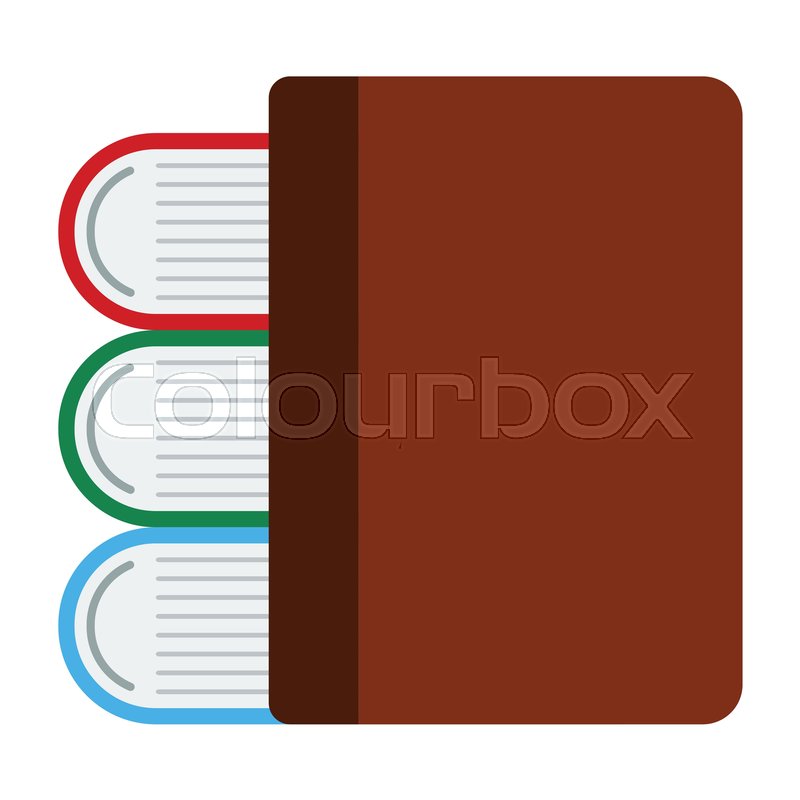 800x800 Stack Of Books Icon Flat Color Stock Vector Colourbox