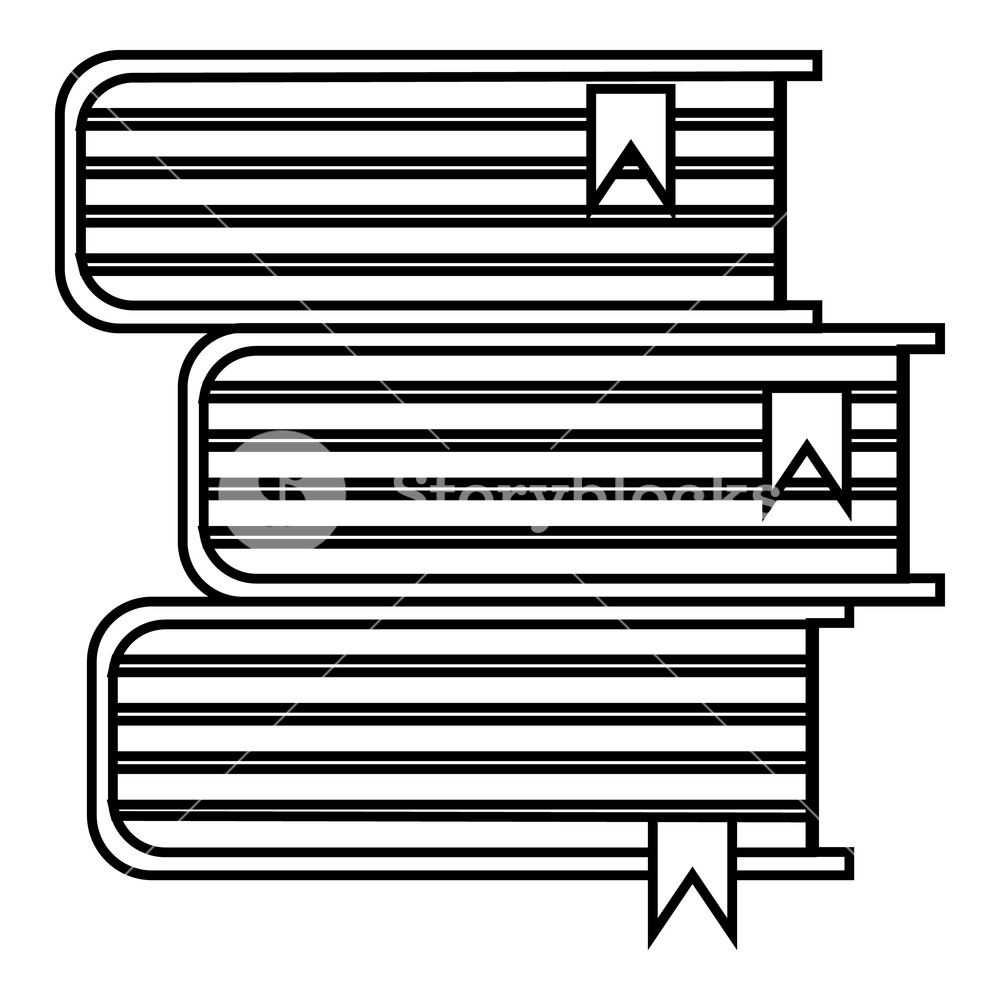 1000x1000 Stack Of Books Icon Outline Illustration Of Stack Of Books Icon