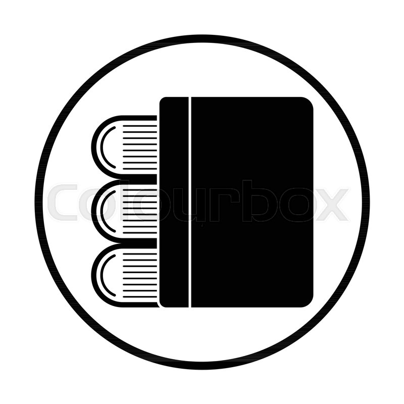 800x800 Stack Of Books Icon Thin Circle Stock Vector Colourbox