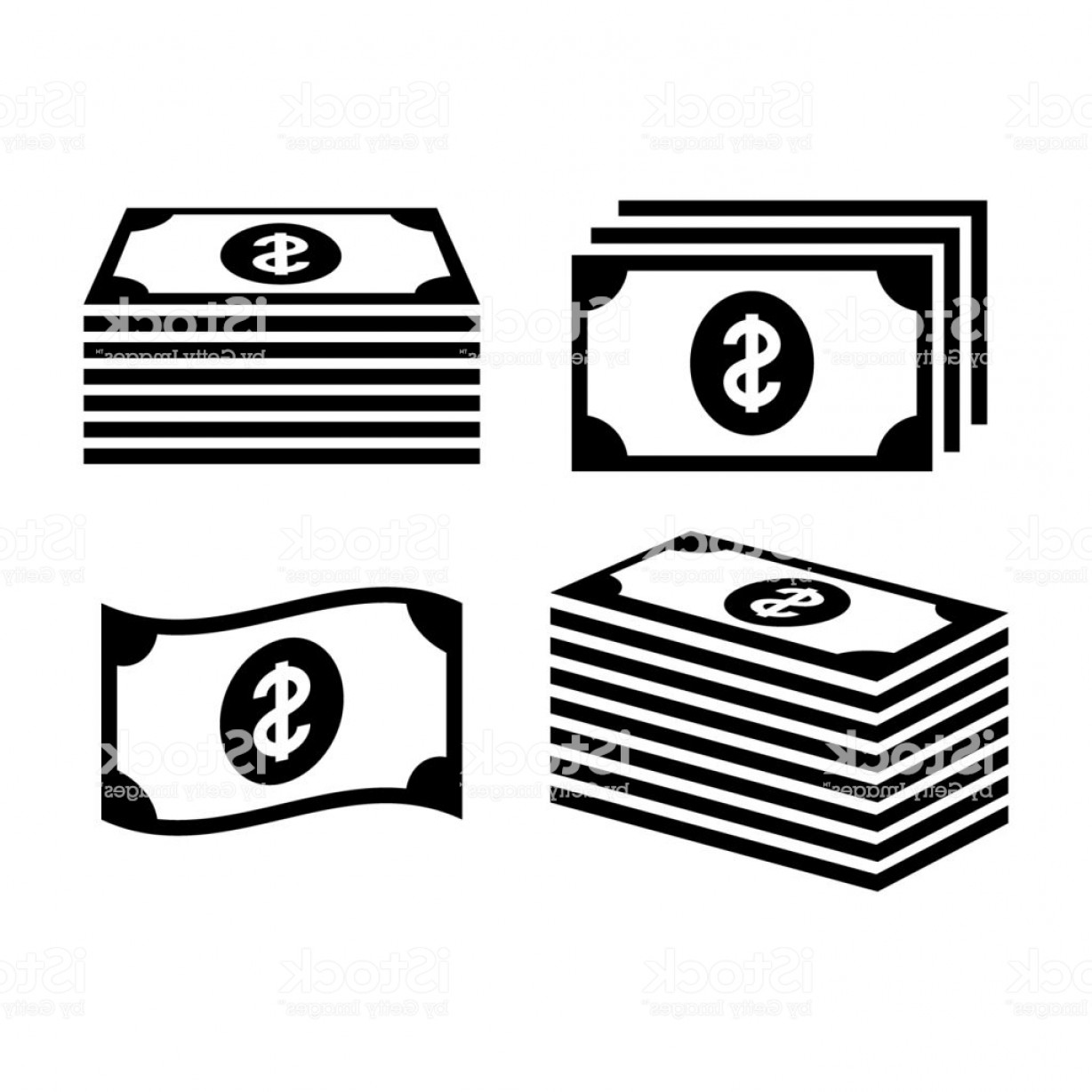 1228x1228 Money Stack Vector Black Catchsplace