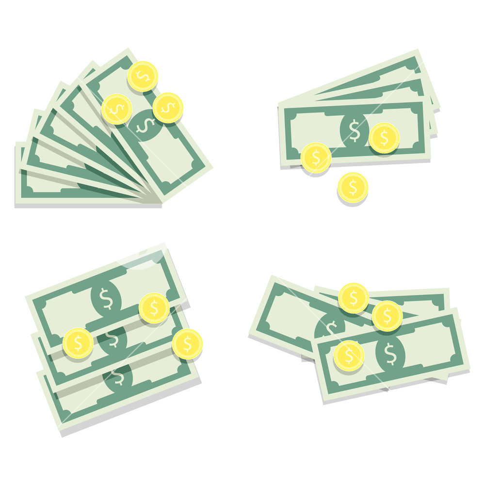 1000x1000 Money Banknote Fan And Golden Coins Money Icon Dollar, Finance