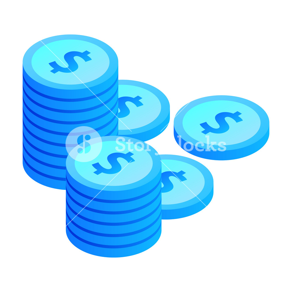 1000x1000 Stack Money Icon Isometric Of Stack Money Vector Icon For Web