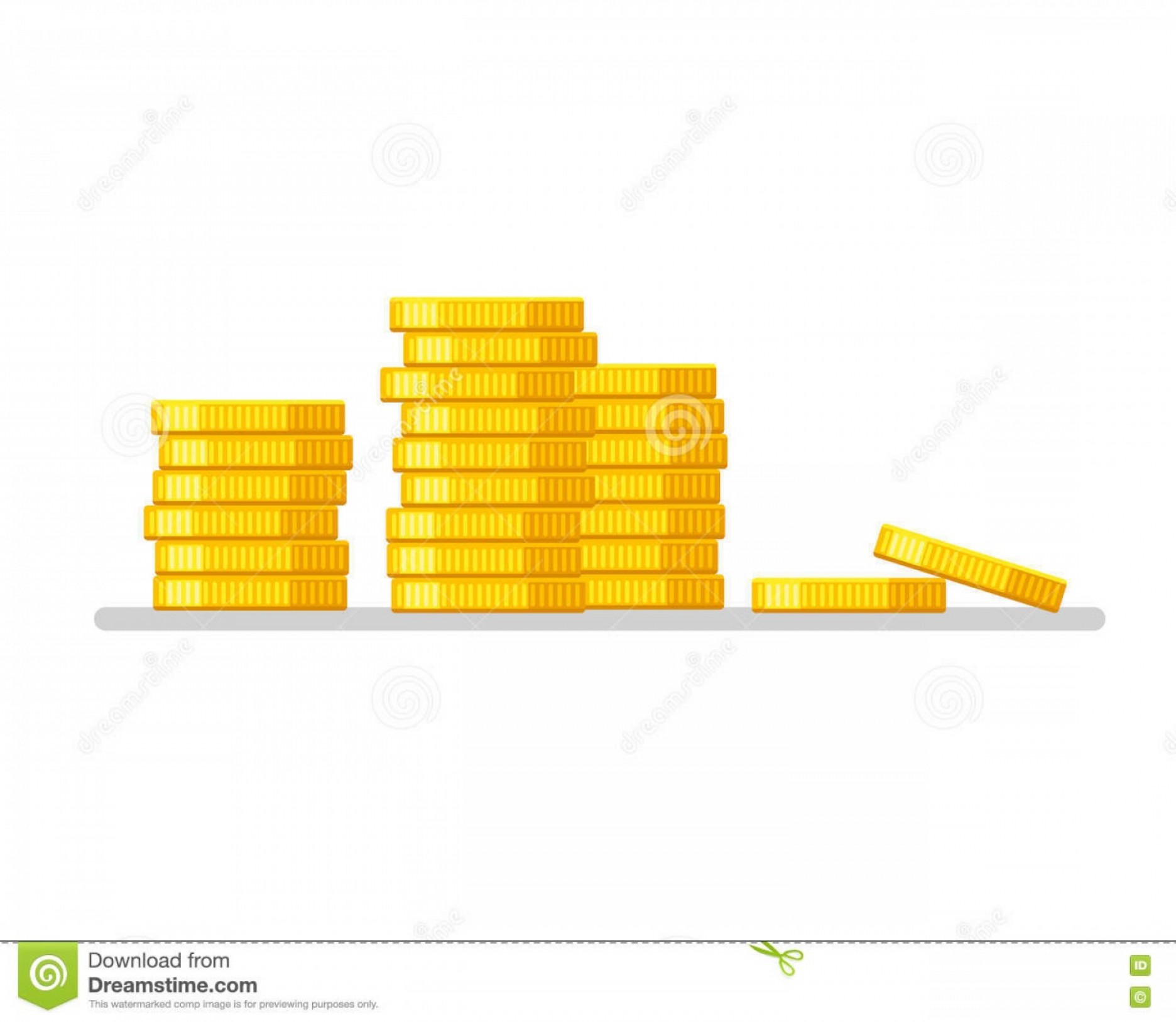 1872x1627 Stock Illustration Coins Stack Gold Money Icon Flat Design