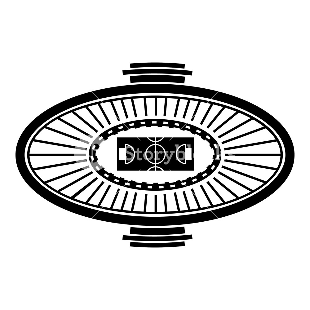 1000x1000 Oval Stadium Icon Simple Illustration Of Oval Stadium Vector Icon