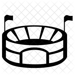 256x256 Stadium Icon Of Glyph Style