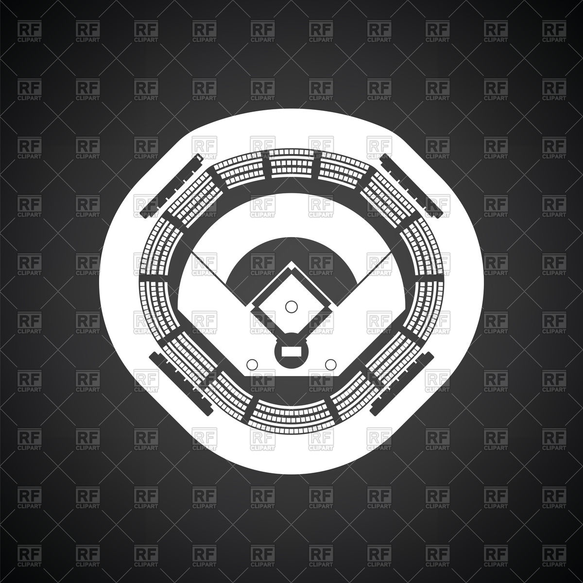 1200x1200 Baseball Stadium Icon Vector Image Of Sport And Leisure Angelp