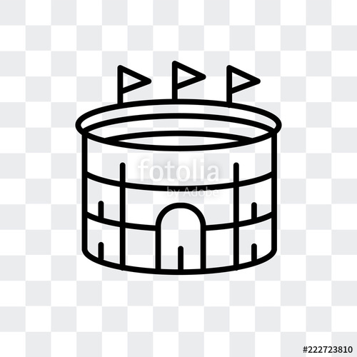 500x500 Stadium Icon Isolated On Transparent Background Modern