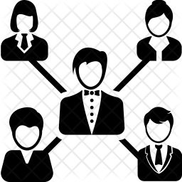 256x256 Staff Management Icon Of Glyph Style