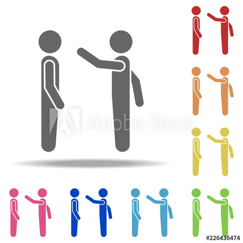 500x500 Point Staff Icon Elements Of Conversation In Multi Colored Icons