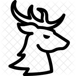 256x256 Stag Icon Of Line Style