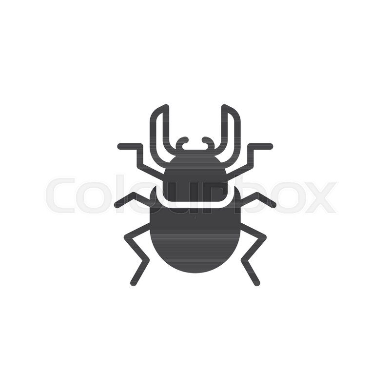 800x800 Stag Beetle Icon Vector, Filled Flat Stock Vector Colourbox