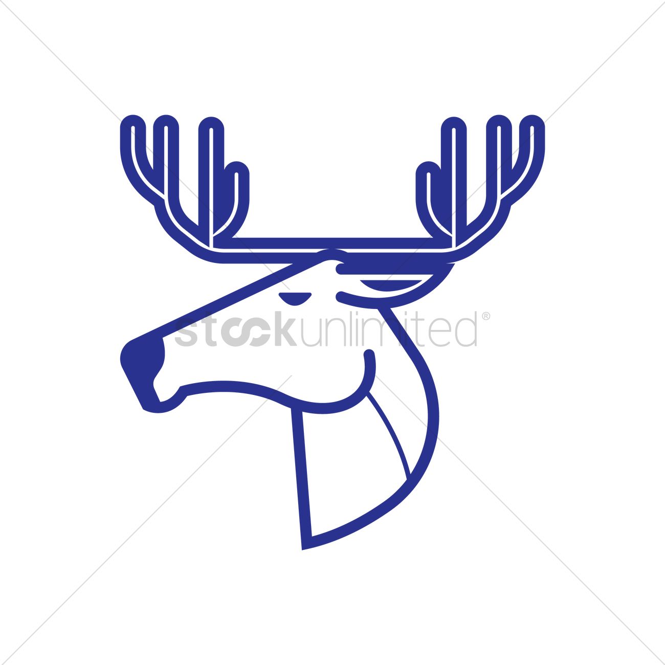 1300x1300 Stag Icon Vector Image