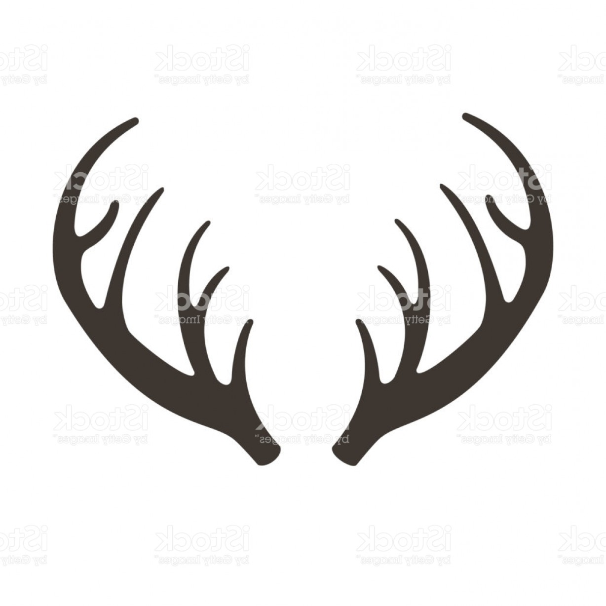 1228x1228 Deer Horns Vector Illusrtation Antlers Vector Silhouette Icon