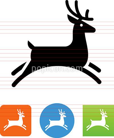400x483 Jumping Stag Icon