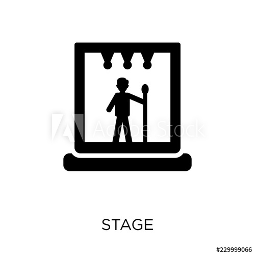 500x500 Stage Icon Stage Symbol Design From Cinema Collection