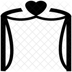 256x256 Wedding Stage Icon Of Glyph Style