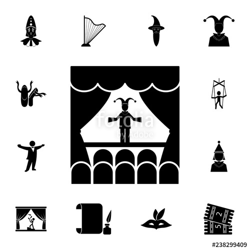 500x500 Pantomime On Stage Icon Detailed Set Of Theater Icons Premium