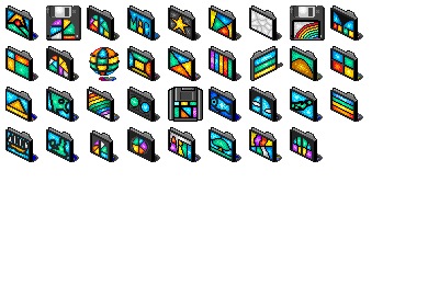 390x260 Stained Glass Folders Iconset