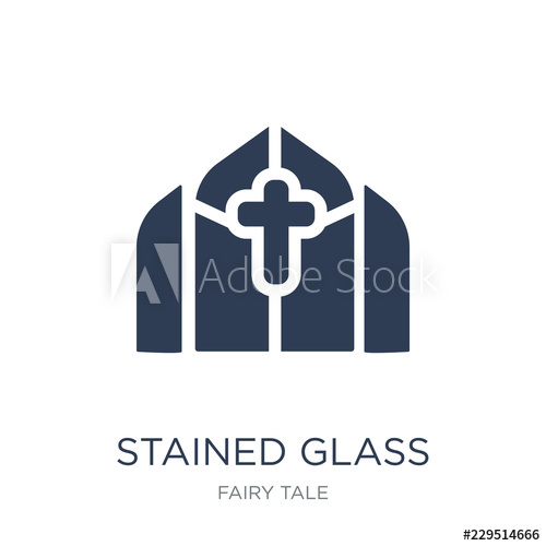 500x500 Stained Glass Icon Trendy Flat Vector Stained Glass Icon On White