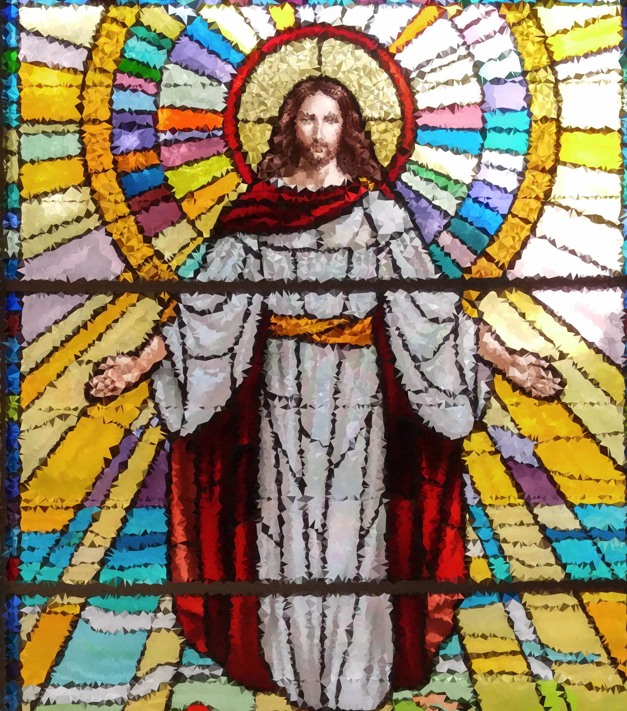 2117x2400 High Poly Jesus Stained Glass Icons Png