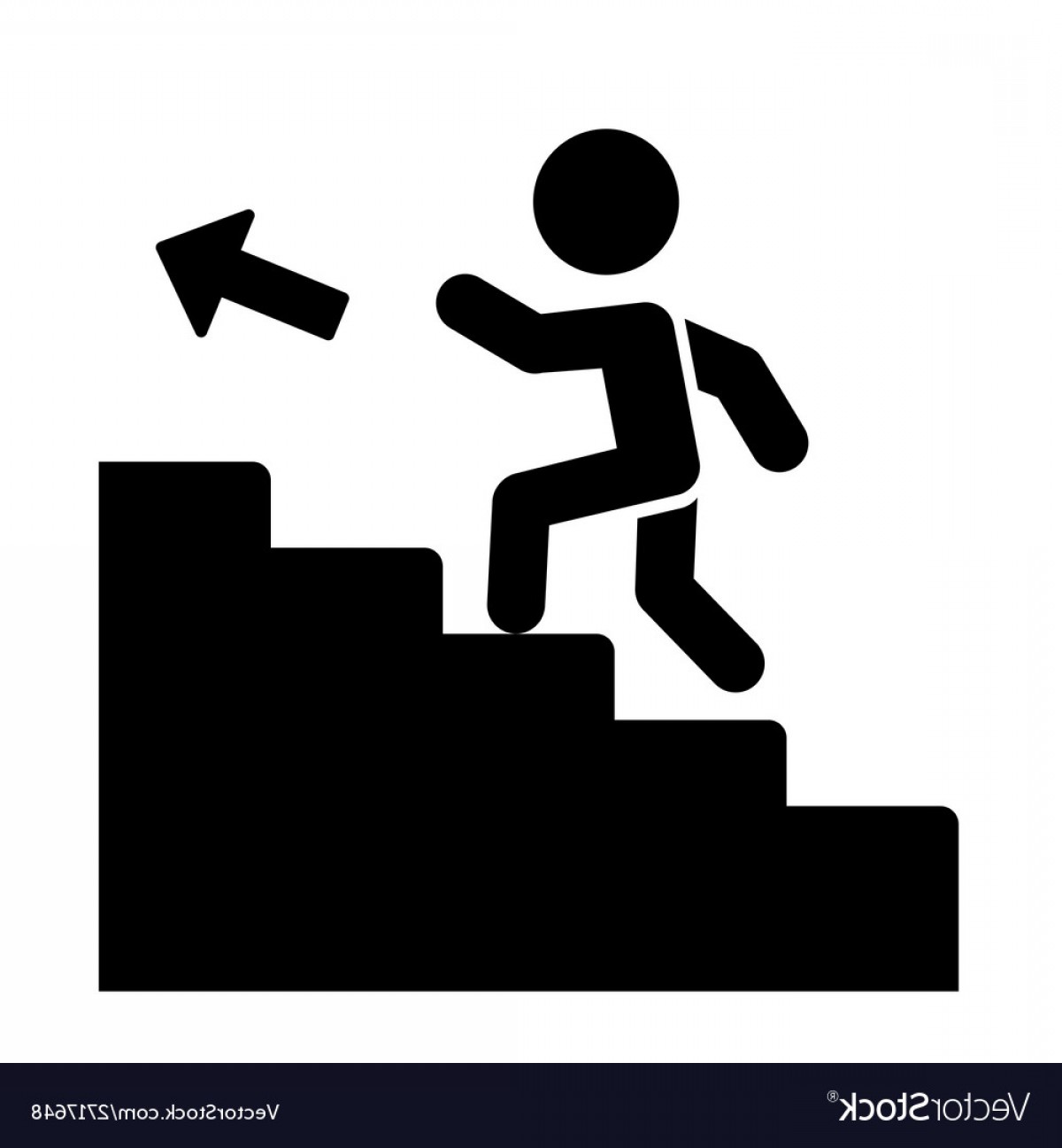 1200x1296 Man On Stairs Going Up Icon Vector Studiogrfx