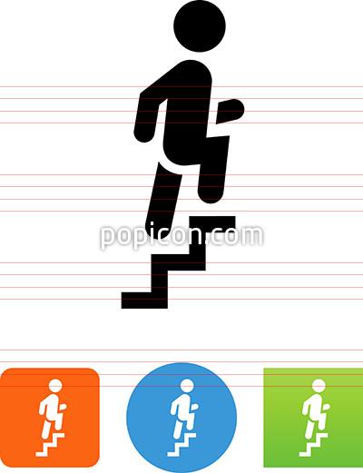 400x521 Person Climbing Stairs Icon
