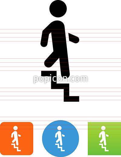 400x519 Person Descending Down Stairs Icon