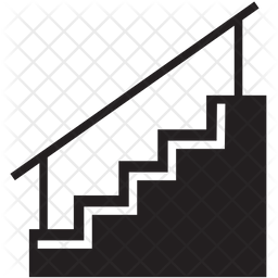 256x256 Staircase Icon Of Glyph Style