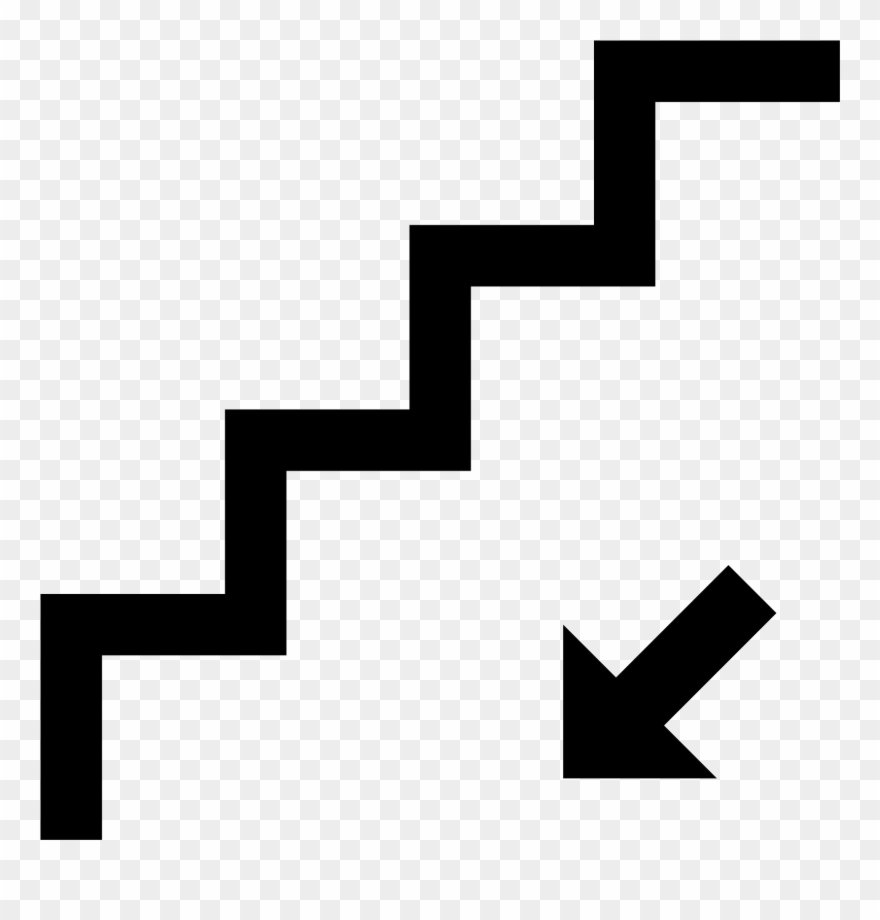 880x920 Stairs Down Icon Free