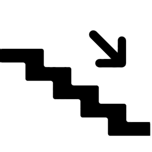 600x600 Stairs Down Icon Transparent Png