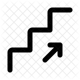 256x256 Stairs Icon Of Line Style