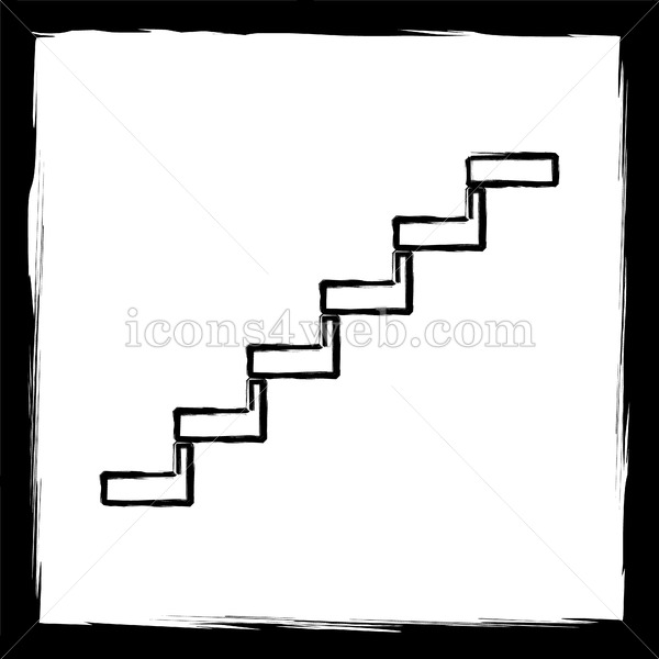 600x600 Stairs Sketch Icon