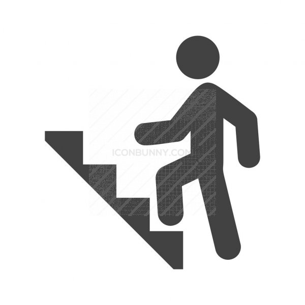 600x600 Climbing Stairs Glyph Icon