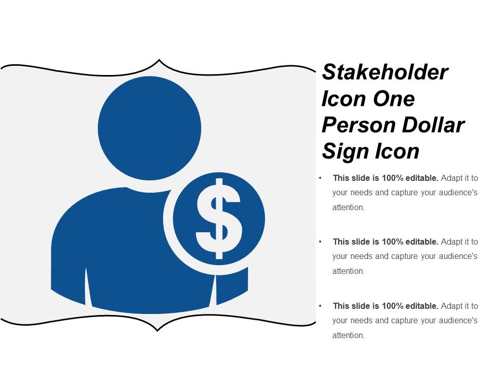 960x720 Stakeholder Icon One Person Dollar Sign Icon Powerpoint Design