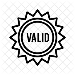 256x256 Valid Stamp Icon Of Line Style