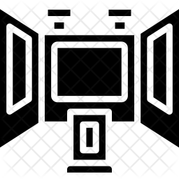 256x256 Show Stand Icon Of Glyph Style