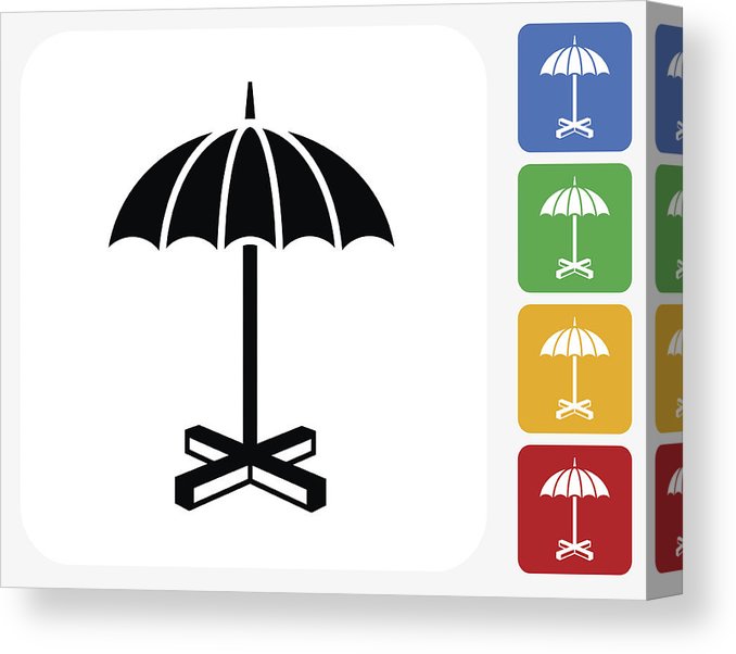 678x602 Umbrella Stand Icon Flat Graphic Design Canvas Print Canvas Art