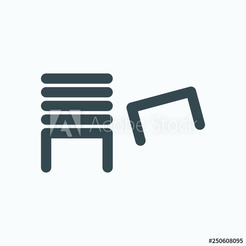 500x500 Stapler Pin Linear Icon, Standart Staples Vector Icon