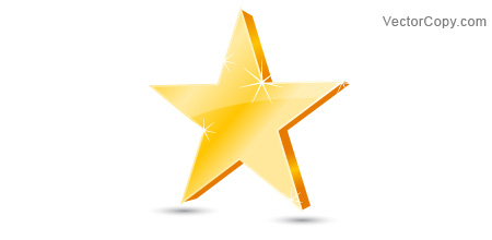 450x220 Golden Star Icon Free Download Vector Clipart Image