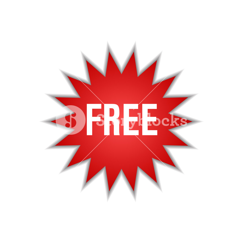 1000x1000 Free Circular Star Icon Isolated Sticker Badge Logo Design