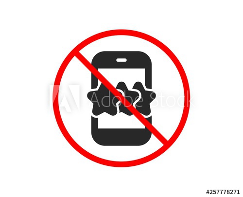 500x405 No Or Stop Star Icon Feedback Rating Phone Sign Customer