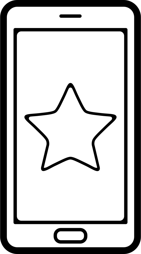 546x980 Star On A Mobile Phone Screen Png Icon Free Download