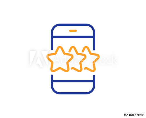 500x405 Star Line Icon Feedback Rating Phone Sign Customer Satisfaction