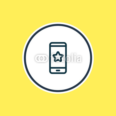 400x400 Vector Illustration Of Star Icon Line Beautiful Phone Element