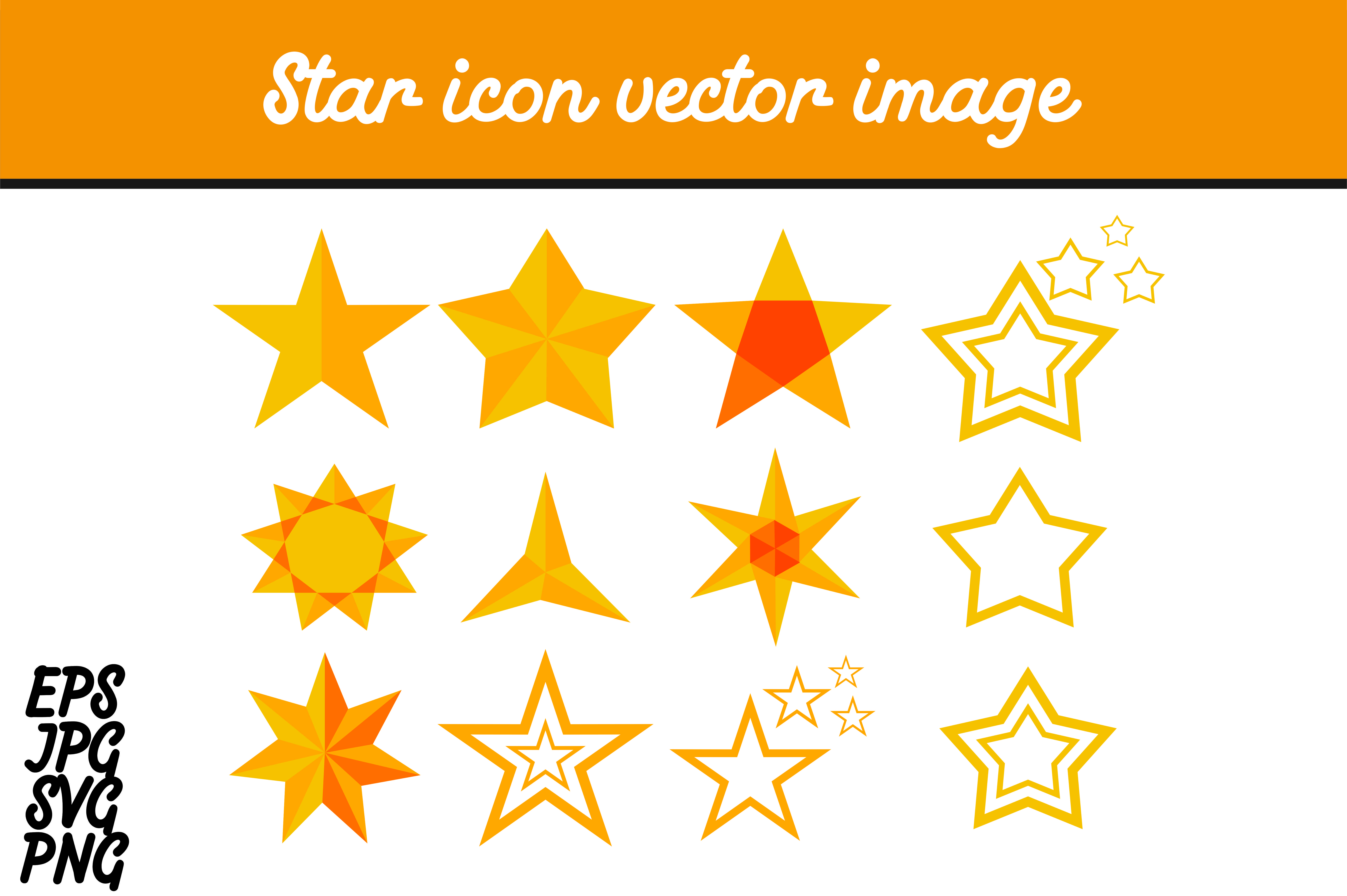 7514x5000 Bundle Star Icon Set Vector Image Graphic