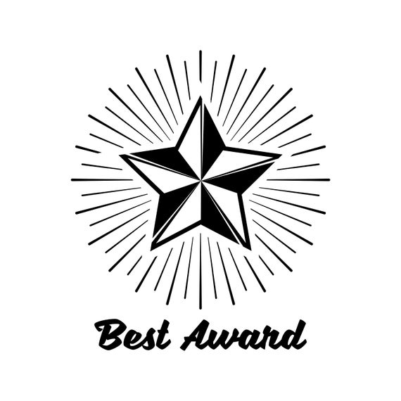570x570 Star In Beams Award Icon Winner Reward Logo Vector Etsy