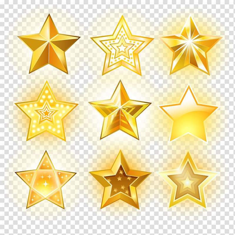 800x800 Gold Stars Illustration, Euclidean Star Icon, Glowing Star